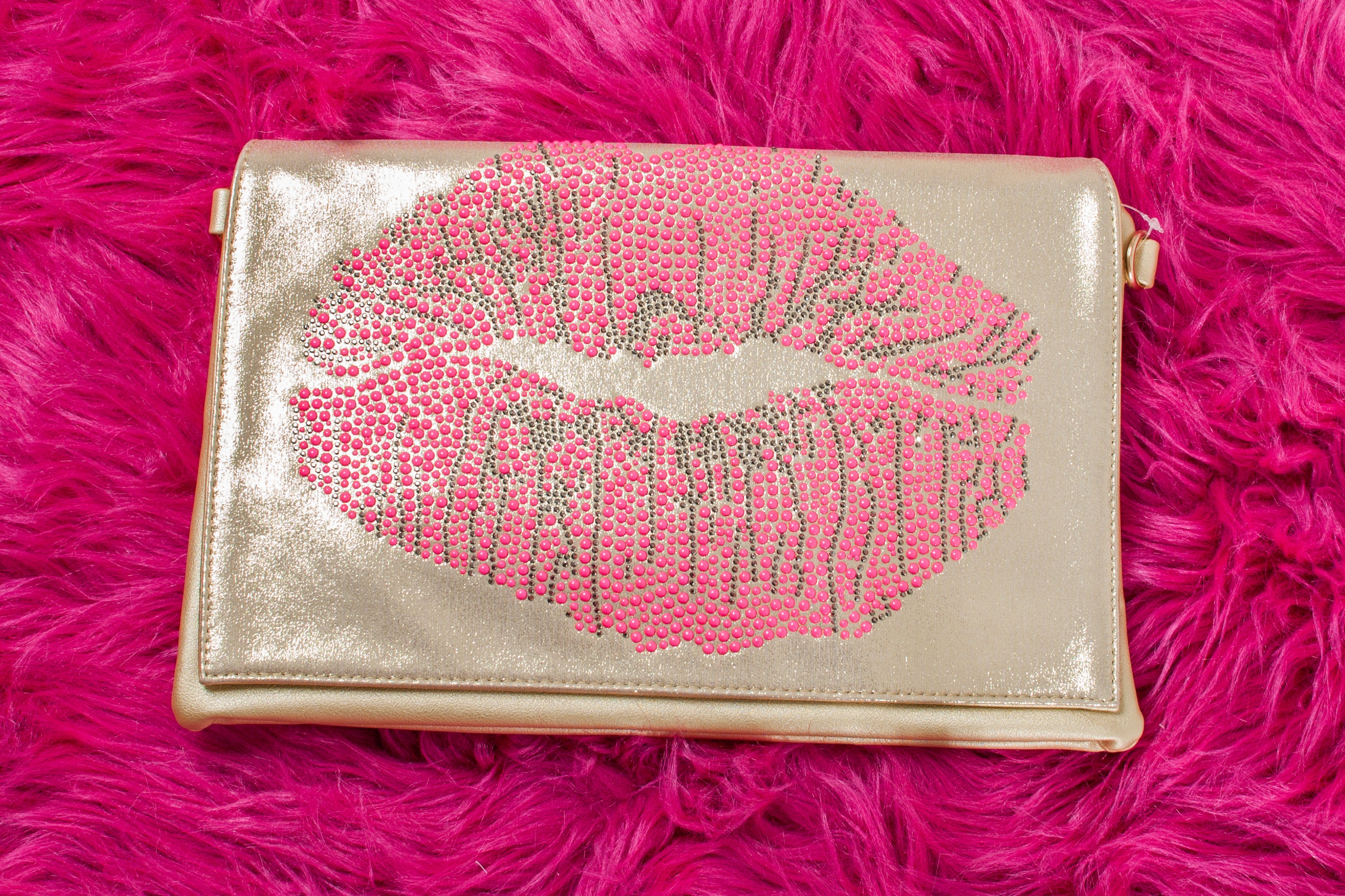 Gold Kiss Clutch
